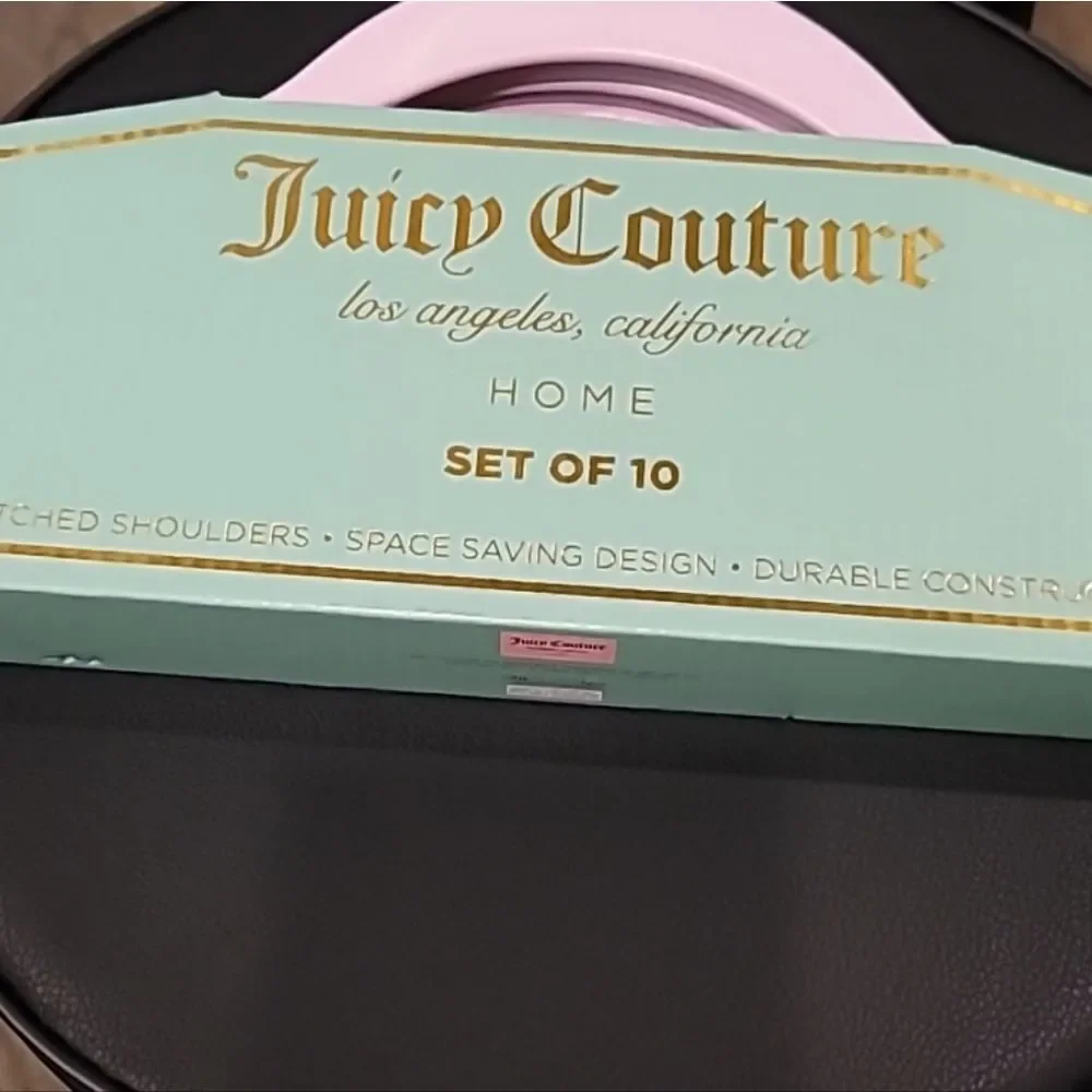 Juicy‎ Couture Home Space Saving Notched Shoulder 10Pk Hangers- Lavender